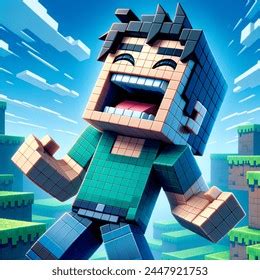 Minecraft Character Laughing