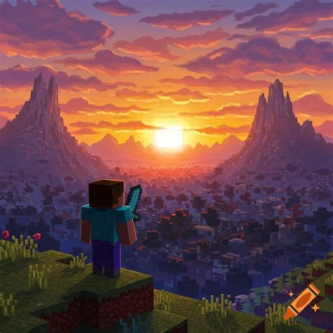 Minecraft Character Looking Up