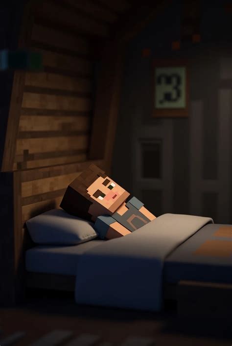 Minecraft Character Sleeping