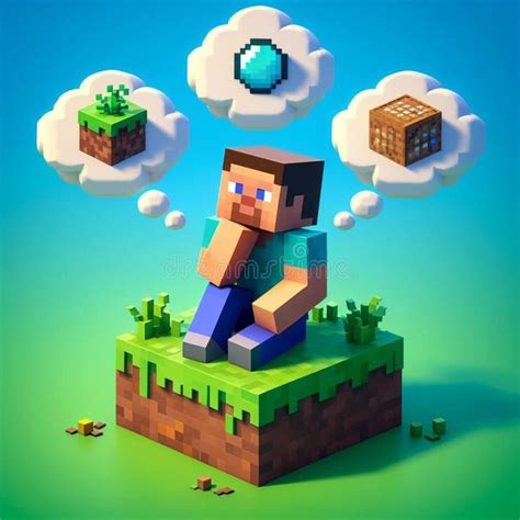 Minecraft Character Thinking