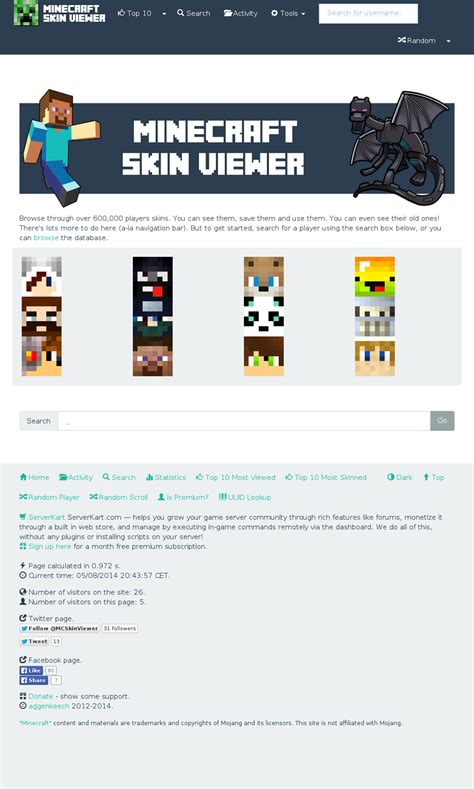 Minecraft Character Viewer