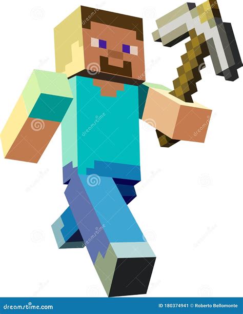 Minecraft Character With Pickaxe