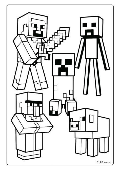 Minecraft Characters Coloring Pages