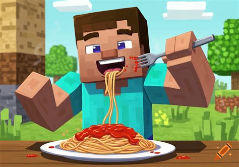 Minecraft Characters Eating Each Other