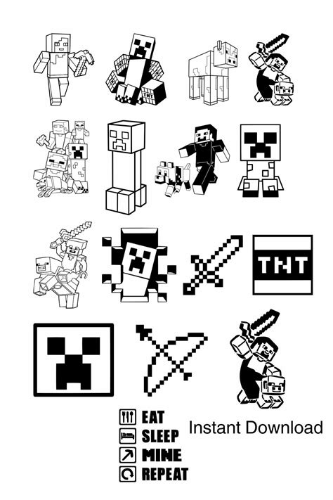 Minecraft Characters Silhouette