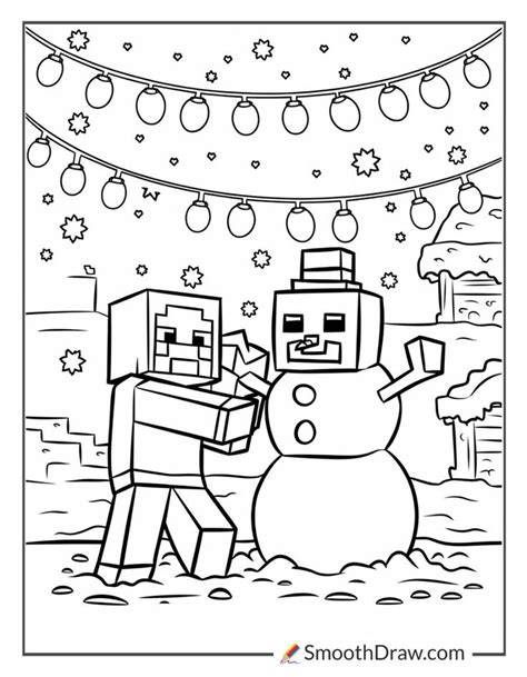 Minecraft Christmas Coloring Pages