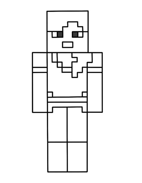 Minecraft Coloring Pages Alex