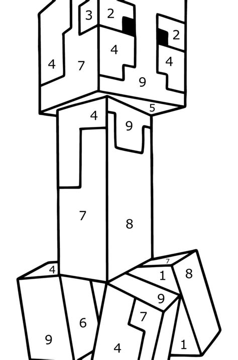 Minecraft Coloring Pages Color By Number