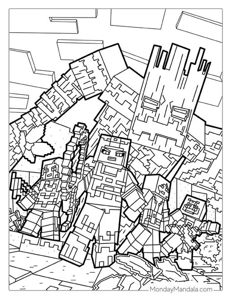 Minecraft Coloring Pages For Adults