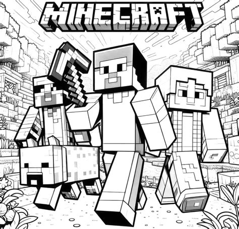 Minecraft Coloring Pages Logo