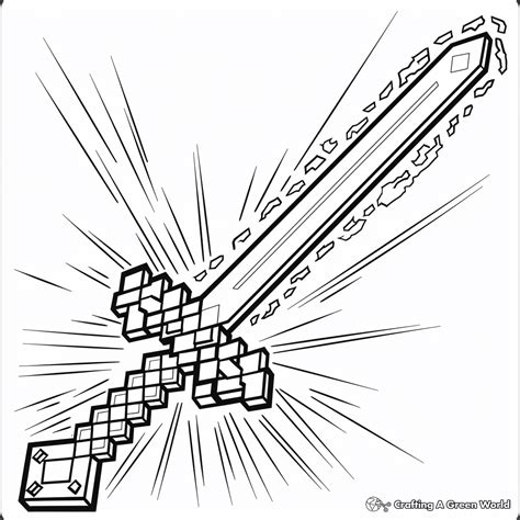 Minecraft Coloring Pages Sword