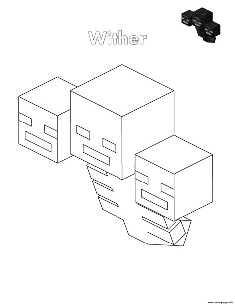 Minecraft Coloring Pages Wither