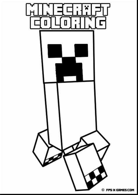 Minecraft Creeper Coloring Pages Printable