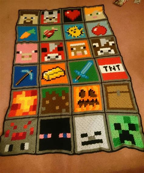 Minecraft Crochet Blanket