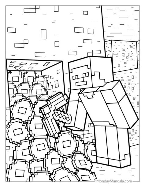 Minecraft Diamond Coloring Pages