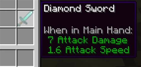 Minecraft Diamond Sword Attack Damage