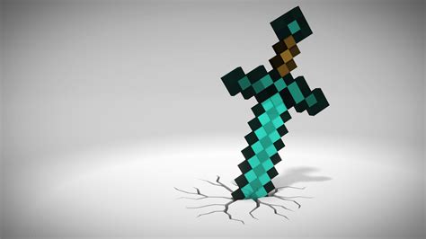 Minecraft Diamond Sword Background