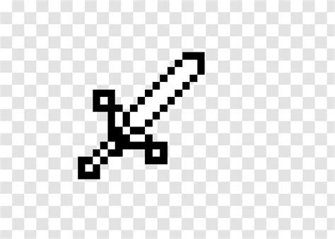 Minecraft Diamond Sword Black And White