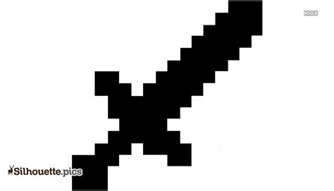 Minecraft Diamond Sword Silhouette