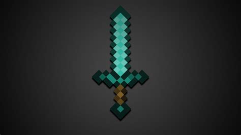 Minecraft Diamond Sword Vertical