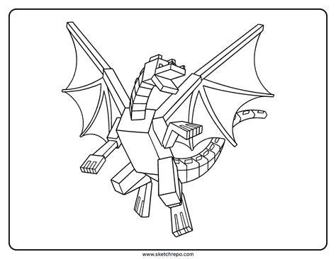 Minecraft Dragon Coloring Page
