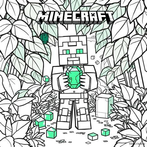 Minecraft Emerald Coloring Pages