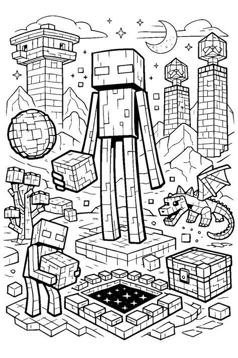 Minecraft End Coloring Pages