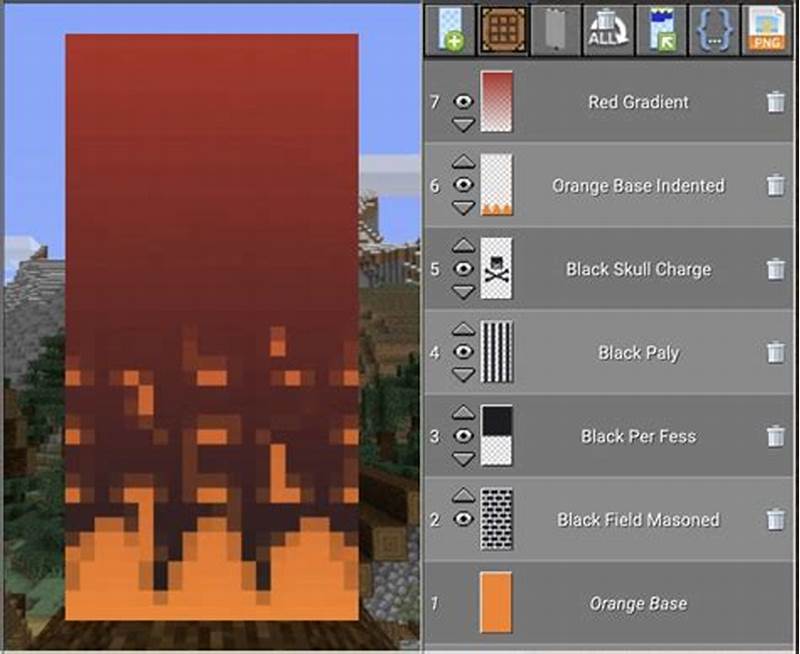 Minecraft Fire Banner Pattern
