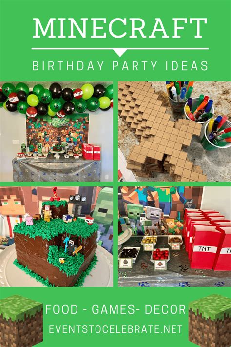 Minecraft Games Birthday Party