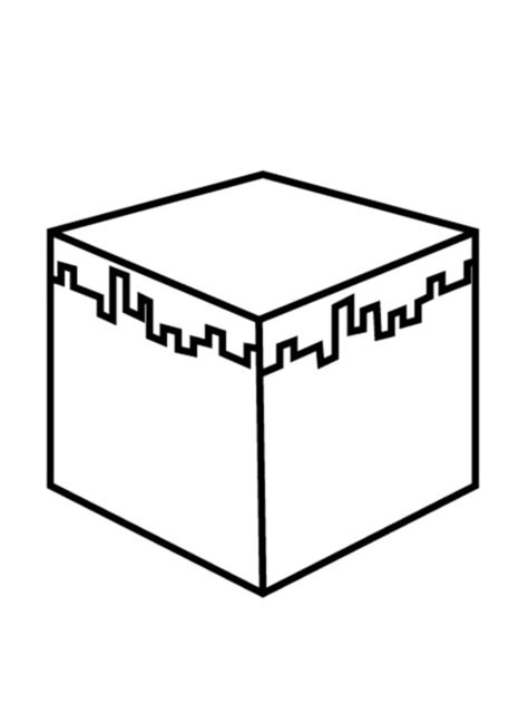 Minecraft Grass Block Coloring Pages
