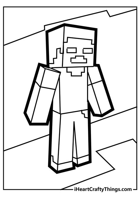 Minecraft Herobrine Coloring Pages Printable