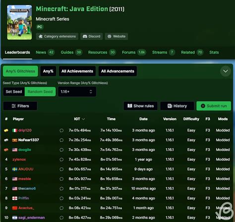 Minecraft Java: Speedrun World Record Holder