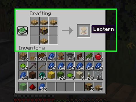 Minecraft Lectern: Crafting Recipe