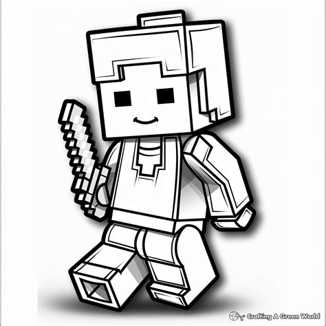 Minecraft Lego Coloring Pages