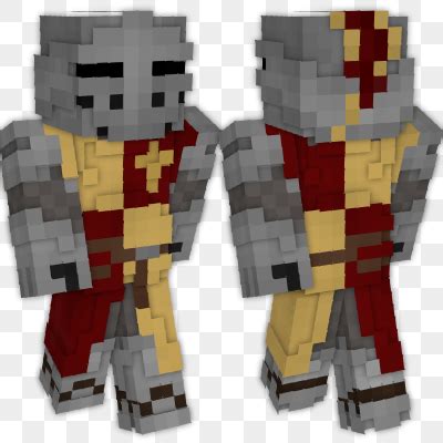 Unleash the Feudal Fury with the Majestic Minecraft Medieval Knight Skin