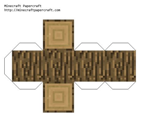 Minecraft Papercraft Blocks Wood