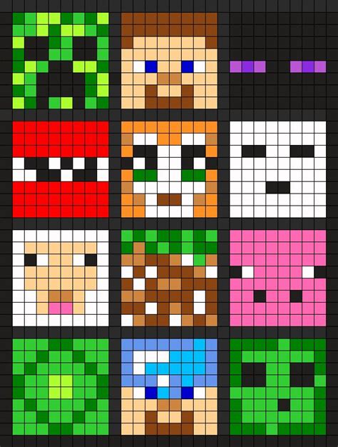 Minecraft Perler Bead Templates