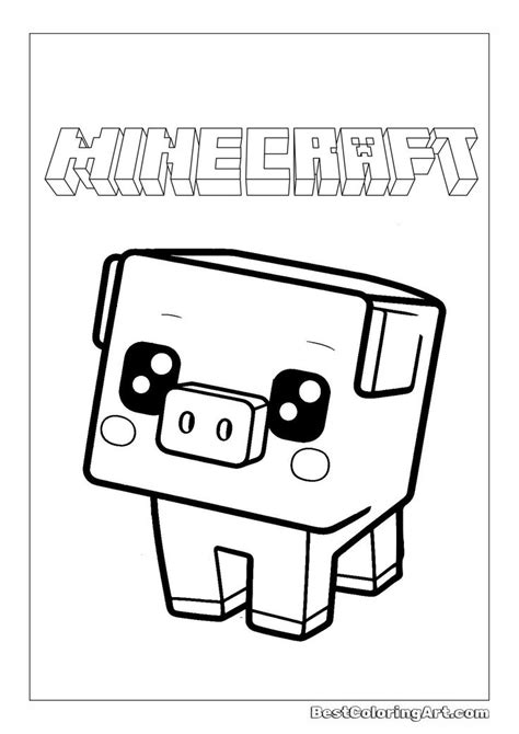Minecraft Pig Coloring Pages