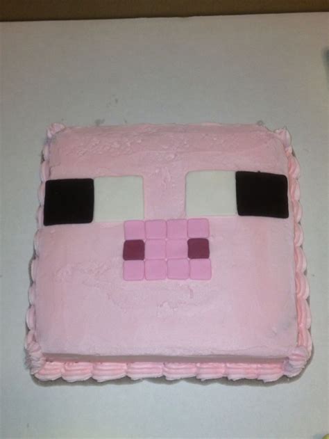 Minecraft Pig Face Cake