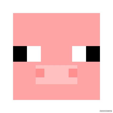Minecraft Pig Face Printable