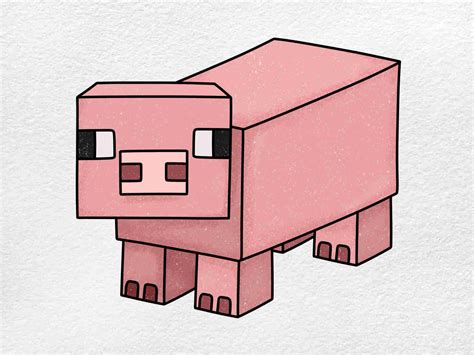 Minecraft Pig How To Draw
