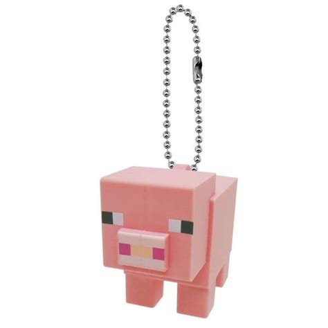 Minecraft Pig Keychain