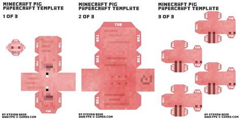 Minecraft Pig Template