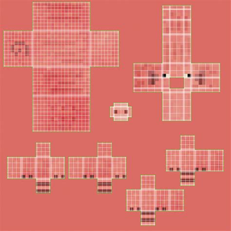 Minecraft Pig Texture Template