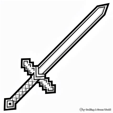 Minecraft Printable Coloring Pages Sword