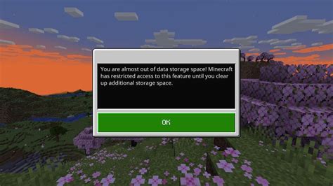 Minecraft Ps4 You Are Almost Out Of Storage