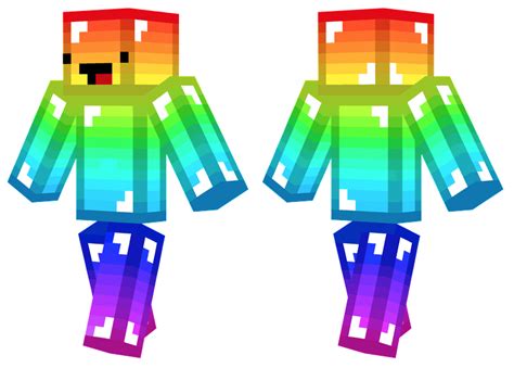  Discover the Vibrant World of Minecraft with Rainbow Derp Skin - Unleash your Inner Creativity!