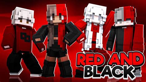 Unleash Your Dark Side with the Stunning Minecraft Red and Black Skin