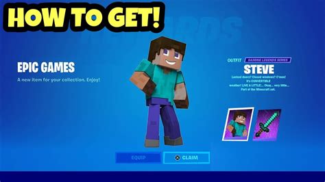 Minecraft Steve Fortnite Skin