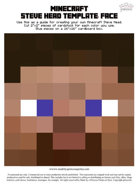 Minecraft Steve Kopf